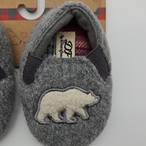 Dearfoams Gray Bear Baby Comfy Slippers Memory Foam - Picture 4 of 8